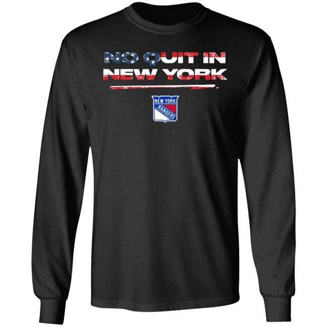 New York Rangers Rangers No Quit In New York Stars Stripes Flag Usa Shirt