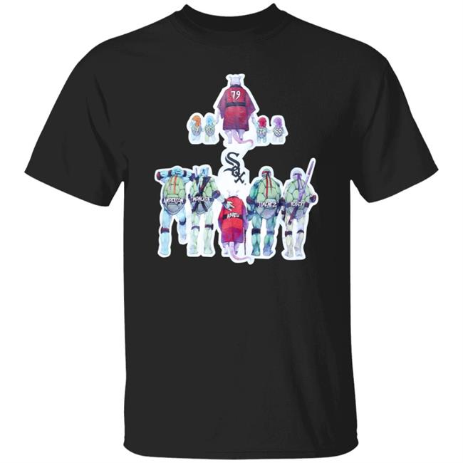 Chicago White Sox Yoan Moncada Shirt Teenage Mutant Ninja Turtles And Splinter Chicago Sox Shirt