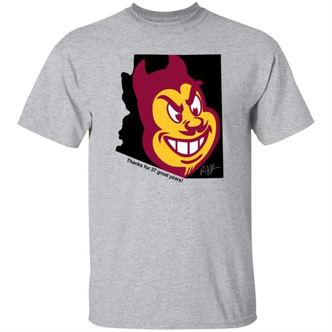 Brian Johnson Thank For 37 Great Years Shirt Arizona State Sun Devils