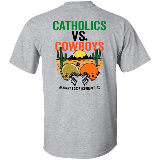 Barstool Store Catholics Vs Cowboys Hoodie Barstool Store Catholics Vs Cowboys Hoodie