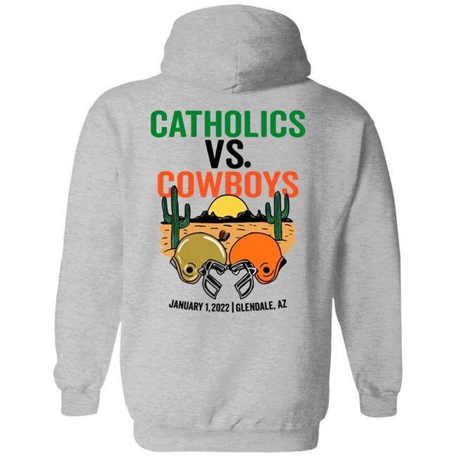 Barstool Store Catholics Vs Cowboys Hoodie Barstool Store Catholics Vs Cowboys Hoodie