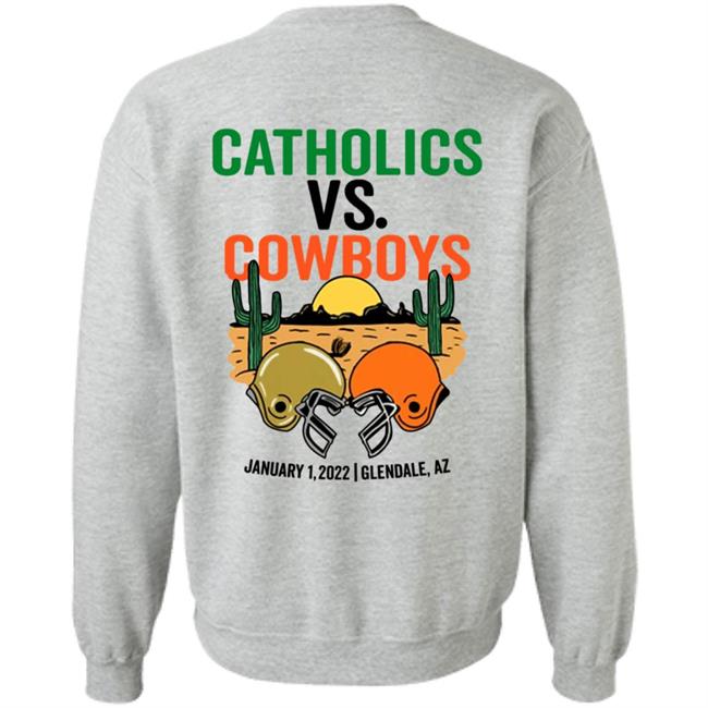 Barstool Store Catholics Vs Cowboys Hoodie Barstool Store Catholics Vs Cowboys Hoodie
