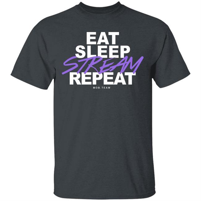 Eat,Sleep, Stream & Repeat Black Hoodie Eat,Sleep, Stream & Repeat Black Hoodie