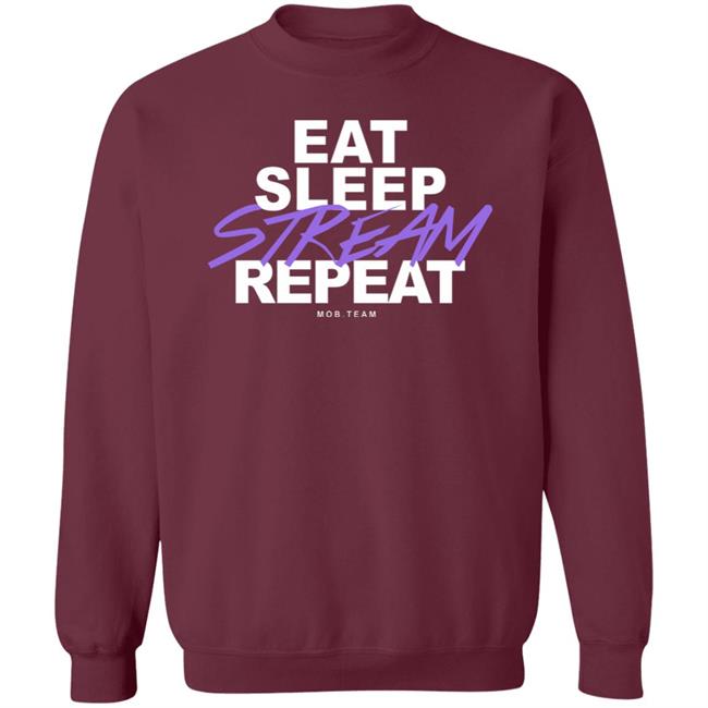 Eat,Sleep, Stream & Repeat Black Hoodie Eat,Sleep, Stream & Repeat Black Hoodie