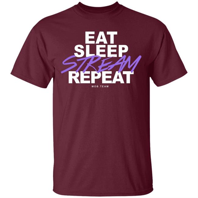 Eat,Sleep, Stream & Repeat Black Hoodie Eat,Sleep, Stream & Repeat Black Hoodie