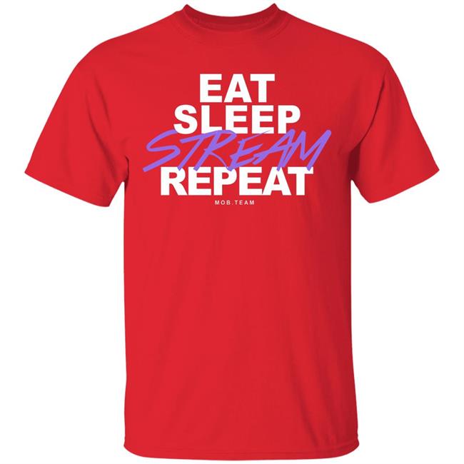 Eat,Sleep, Stream & Repeat Black Hoodie Eat,Sleep, Stream & Repeat Black Hoodie