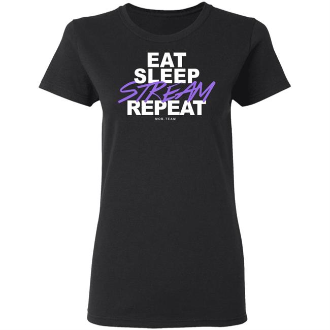 Eat,Sleep, Stream & Repeat Black Hoodie Eat,Sleep, Stream & Repeat Black Hoodie