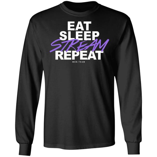 Eat,Sleep, Stream & Repeat Black Hoodie Eat,Sleep, Stream & Repeat Black Hoodie