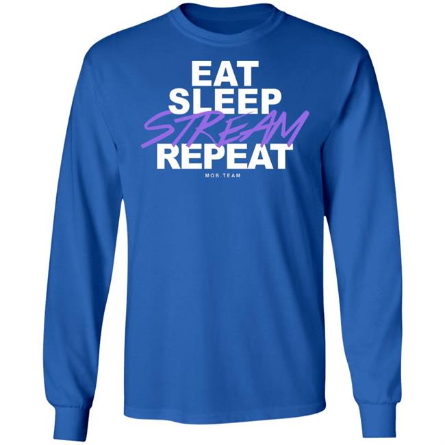Eat,Sleep, Stream & Repeat Black Hoodie Eat,Sleep, Stream & Repeat Black Hoodie