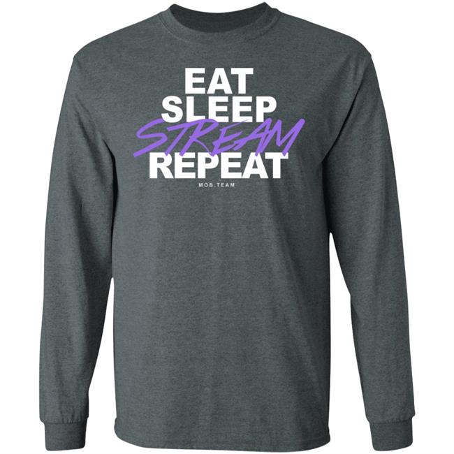 Eat,Sleep, Stream & Repeat Black Hoodie Eat,Sleep, Stream & Repeat Black Hoodie