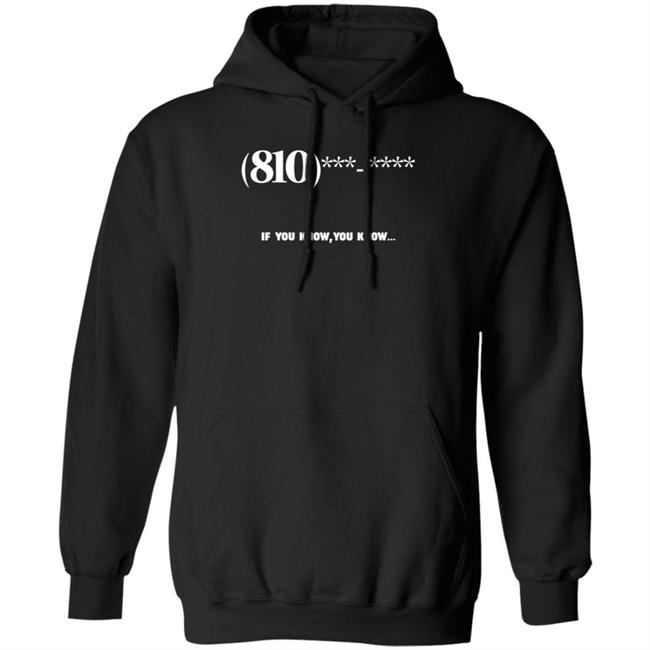 810 If You Know You Know Hoodie Montoya's Collections Shop 810 Area Code Hoodie