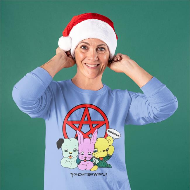The Goodshirts Shop You Can't Sin With Us Long Sleeve T Shirt Shirts That Go Hard