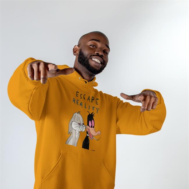 Escape Reality M Gray Hoodie White