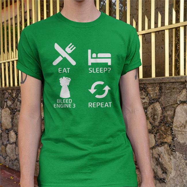 Eat Sleep Bleed Repeat Hot Shirt Eat Sleep Bleed Engine 3 Repeat Tee Shirt