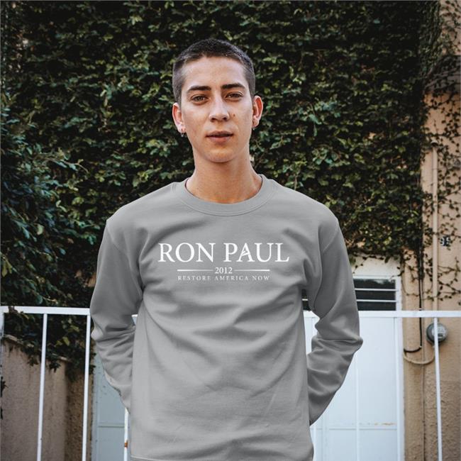 The Redheaded Libertarian Ron Paul 2012 Restore America Now Hoodie Navy