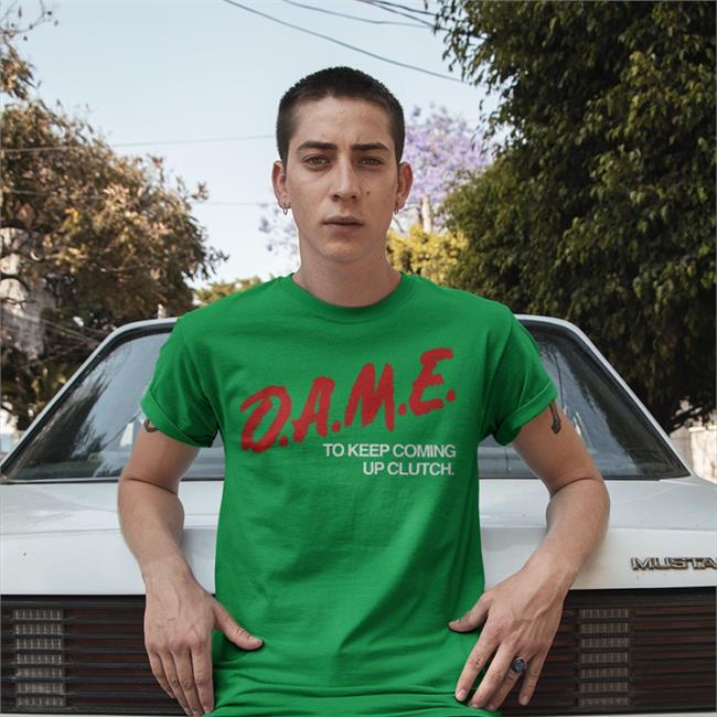 Evanem Merch D.A.M.E. To Keep Coming Up Clutch Hoodie
