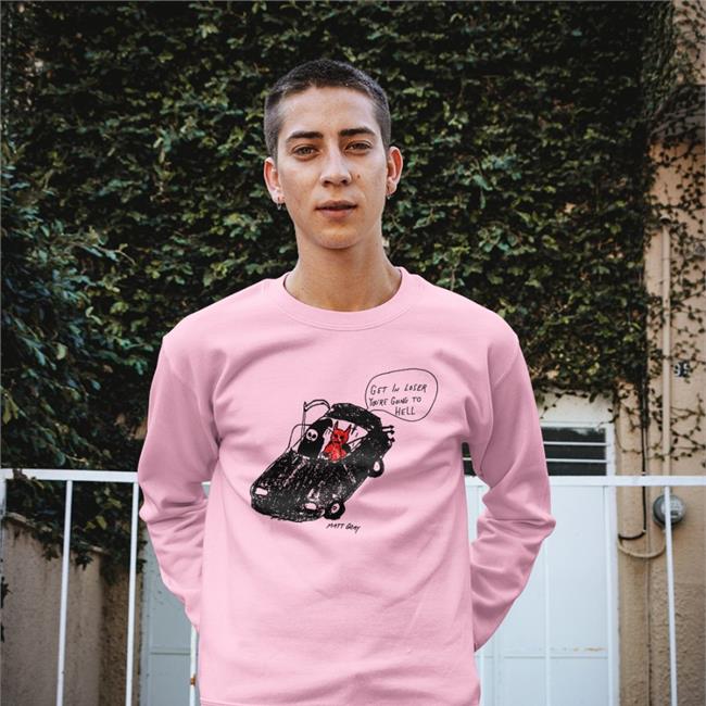 Get In Loser You're Going To Hell T Shirt White