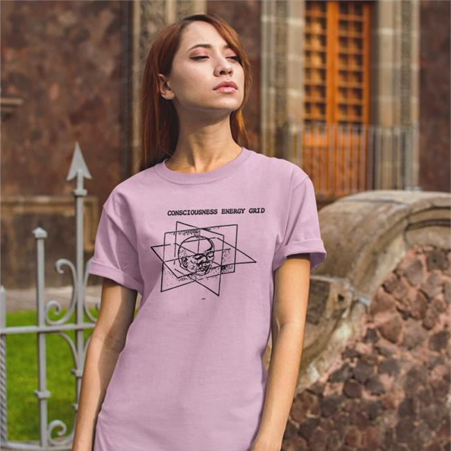 Consciousness Energy Grid Shirt Coffin Fit White