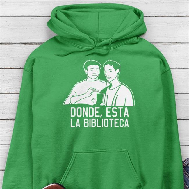 Community (Tv Show) Subreddit Black Donde Esta La Biblioteca Shirt Donde Esta La Biblioteca Tee Shirt