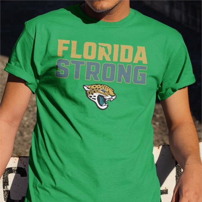 Jacksonville Jaguars Branded White Florida Strong Hoodie Men's Jacksonville Jaguars Florida Strong T-Shirt