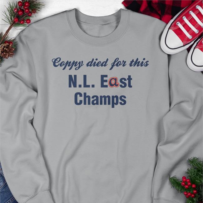 National League East Coppy Died For This Nl East Champs T Shirt Grey