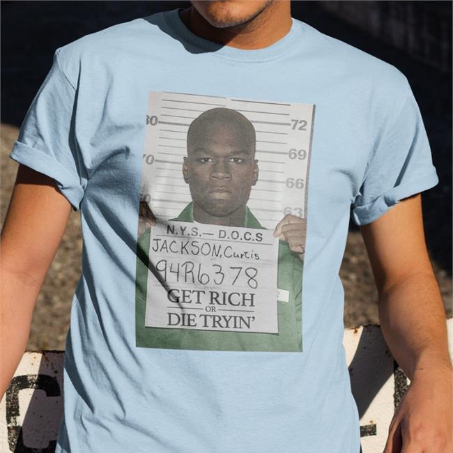 Mug Shot Get Rich Or Die Tryin Tee G Unit Store Limited Edition ‘Get Rich or Die Tryin’ Mugshot Sweatshirt 50cent