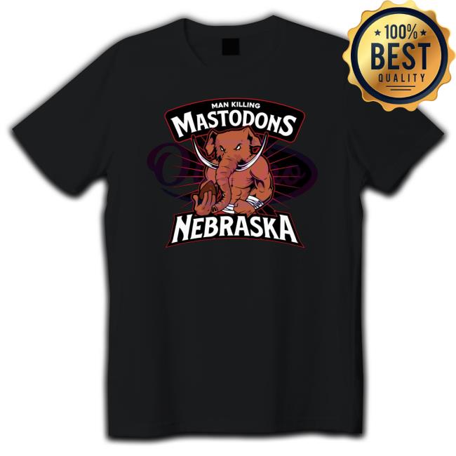 Man Killing Mastodon Nebraska Complete With Mascot Crewneck Sweatshirt Man Killing Mastodon Nebraska Complete With Mascot Sweatshirt