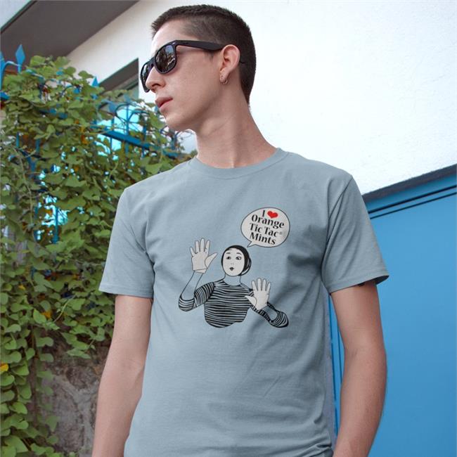 I Love Orange Tic Tac Mints T Shirt Weird Thrift Store Shirts