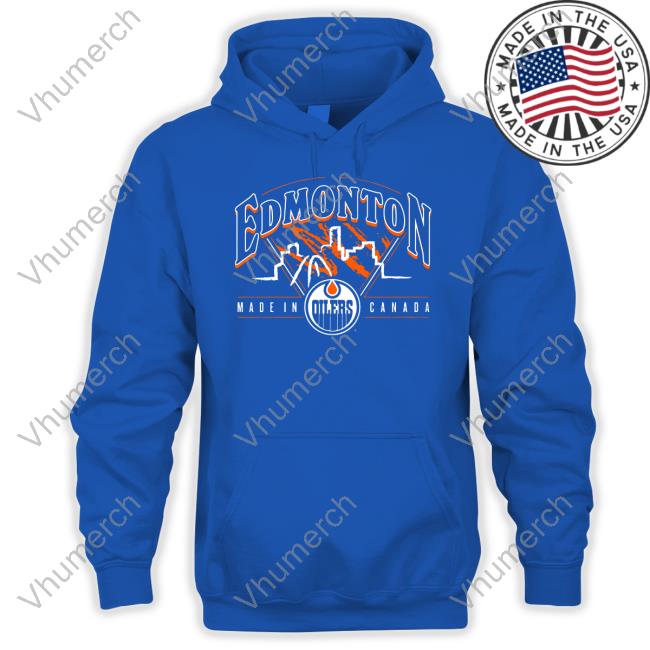 Edmonton Oilers Flannel Foxes Sticks Hooded Sweatshirt