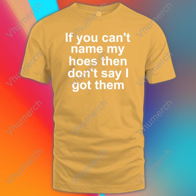 If You Can't Name My Hoes Then Don't Say Got Them T Shirt Richcoastrican