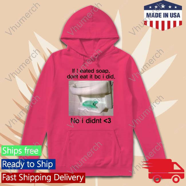 Teenhearts Merch If I Eated Soap Dont Eat It Bc I Did No I Didnt Hoodie Sweatshirt