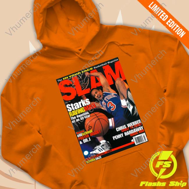 Jalen Brunson Wearing Slam Cover John Starks Sweatshirt Slam Cover John Starks Shirt