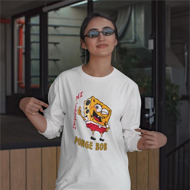 Hi Jerusalem Ponge Bob T Shirt Translatedtees