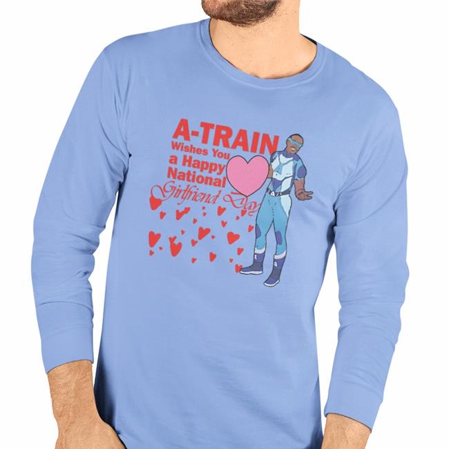 Lucca International Merch A Train Wishes You A Happy National Girlfriend Day Shirts Lightblue