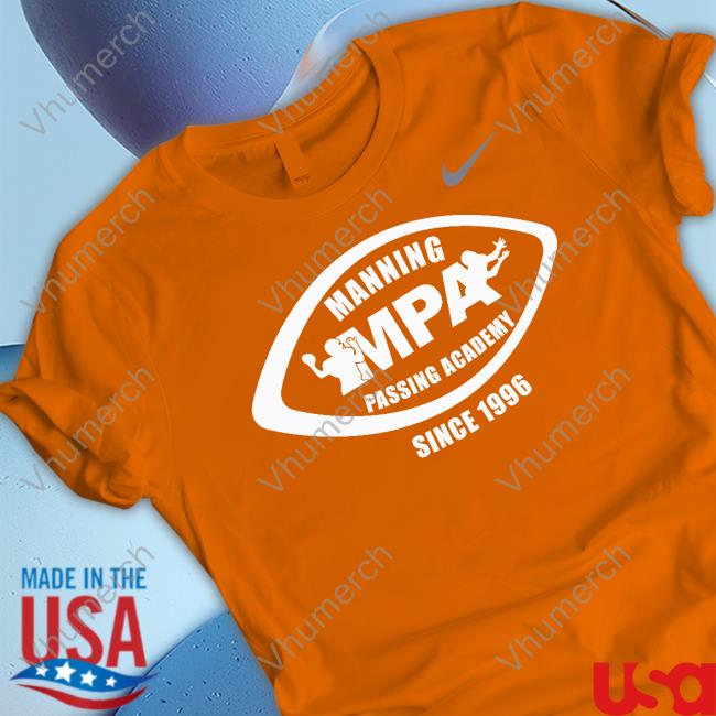 Manning Mpa Passacademy Since 1996 Long Sleeve Tee Shirt Sidelines Tennessee