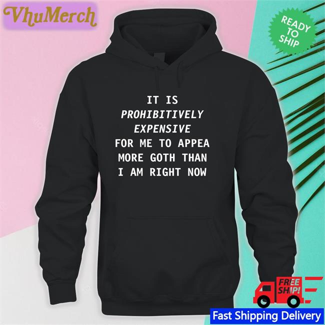 It Is Prohibitively Expensive For Me To Appear More Goth Than I Am Right Now Hoodie