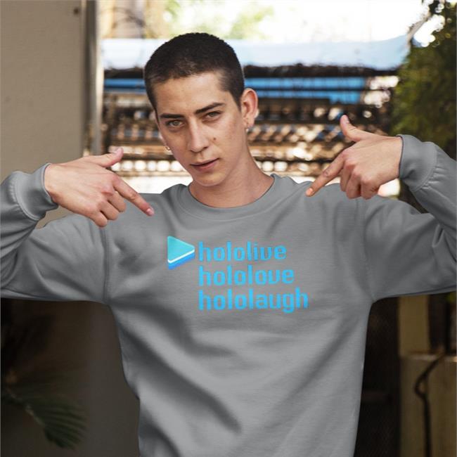 White Hololive Hololove Hololaugh Shirt Spiritsnar