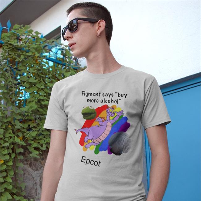Fake Disney Facts Figment Says Buy More Alcohol Epcot Shirt Bruh Kermit