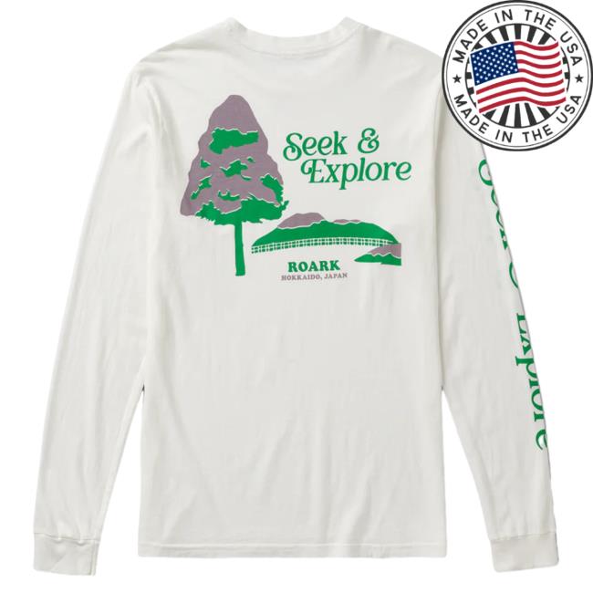 Official Roark Clothing Store Shop Seek And Explore Hokkaido Long Sleeve Shirts