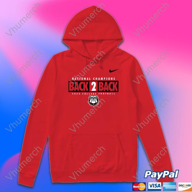 Georgia Bulldogs Back To Back 2022 College Football Playoff National Champions Hoodie