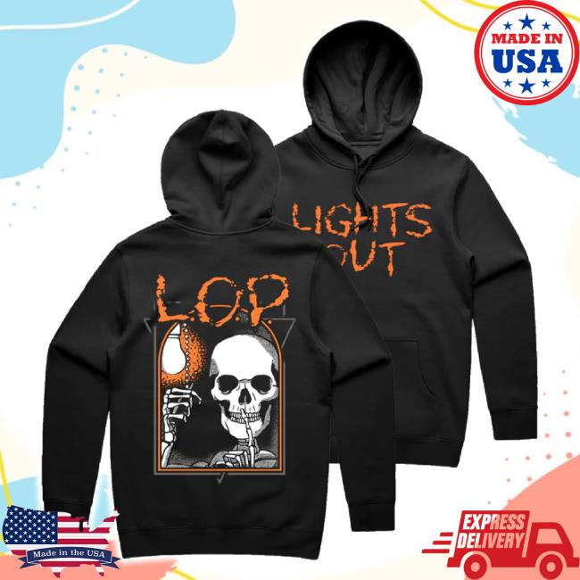 Original Lights Out Skeleton Hoodie Sweatshirt (Puff Print) Lights Out Cast Shop