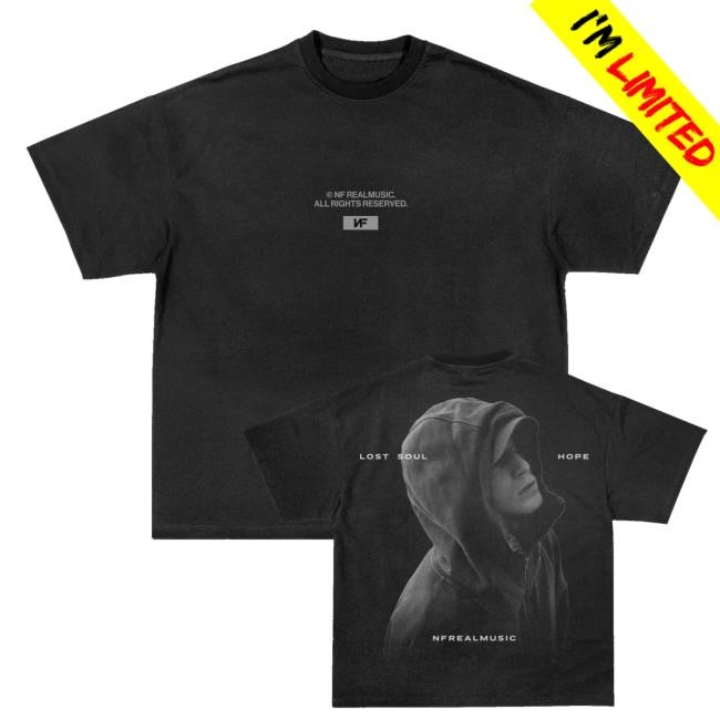 Vintage Black Lost Soul Image Tee Shirt