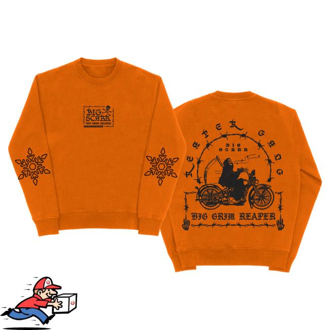 Official Big Scarr Clothing Store Merch Memphis Grown Attractive Hoodie (Orange) Bigscarr Shop