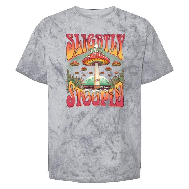 Trending Slightly Stoopid Merch Mushroom Ufo Grey Tie Dye Long Sleeve T Shirt