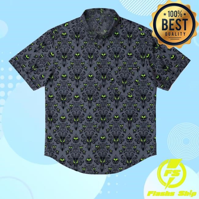 Rsvlts Merch Shop Hawaiian Disney’S Haunted Mansion “Wall Creeps” Tee
