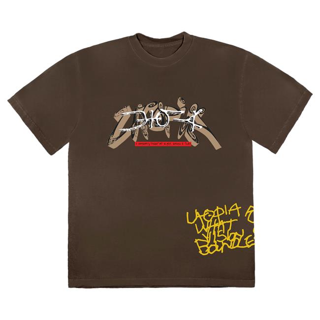 Official Travis Scott Merch Store Travis Scott Utopia I Long Sleeve T Shirt Brown TravisScott Shop