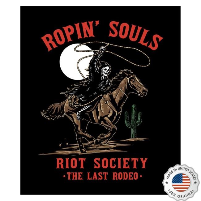 Official Riot Society Merch Rodeo Reaper Ropin' Souls Long Sleeve T Shirt