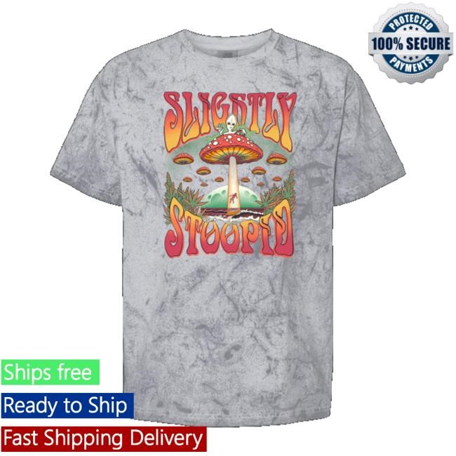 Slightly Stoopid Merch Mushroom Ufo Grey Tie Dye Sweatshirt