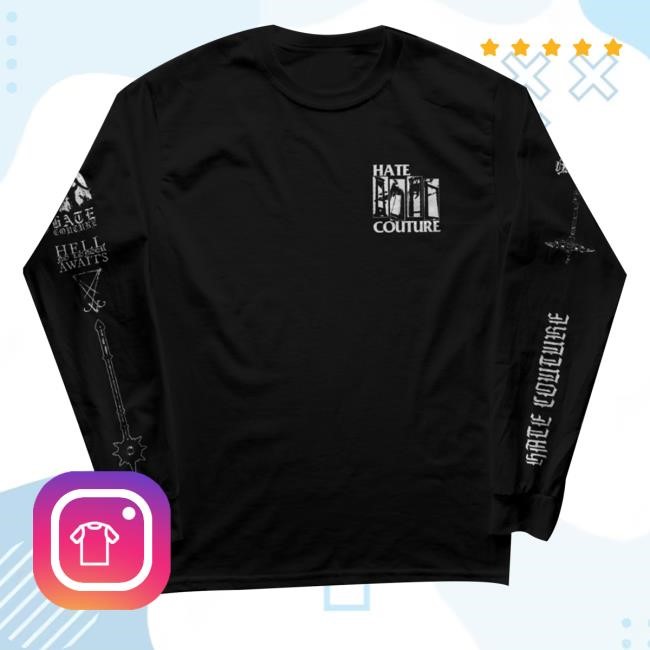 Hate Couture Black Guillotine Heart Logo Shirt