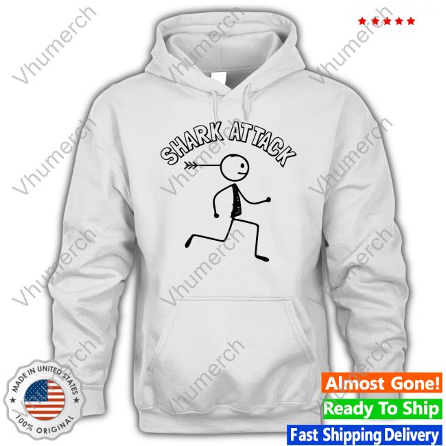 Bunker Branding Merch Dr Matt Carriker Wearing Shark Attack Hoodie Drmattcarriker Dr Matt Carriker Wearing Shark Attack Shirt